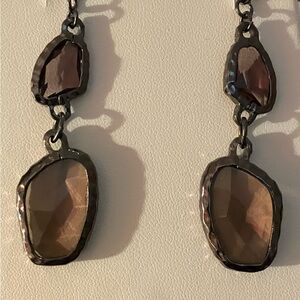 Elegant Brown Dangle Earrings